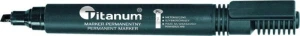 Marker permanentny Titanum, czarny 1,0-4,2mm ścięta końcówka (PY1026-02)
