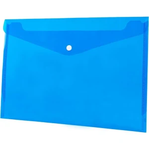Teczka plastikowa na guzik Tetis koperta pp A4 kolor: niebieski 140 mic. [mm:] 235x330 (BT611-N)