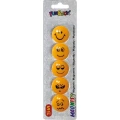Magnes Fun&amp;Joy Smiley okrągły - pomarańczowy śr. 29mm 5 sztuk