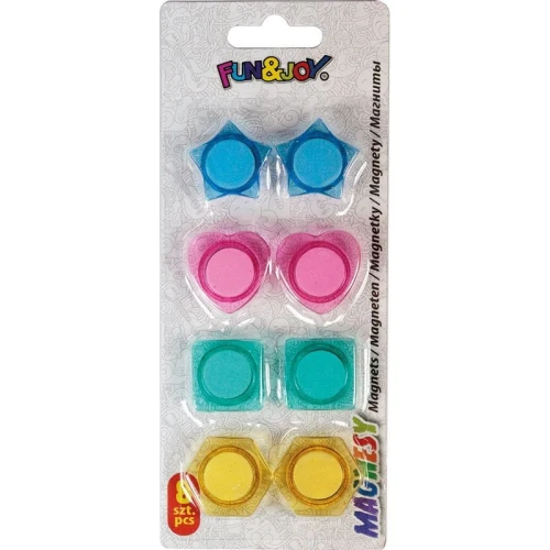 Magnes Fun&amp;Joy Mix kształtów - mix śr. 28mm 8 sztuk