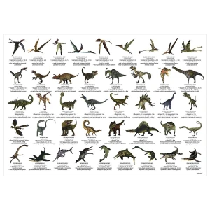 Podkład na biurko Derform dinozaury - biała [mm:] 340x500 (POEDN)