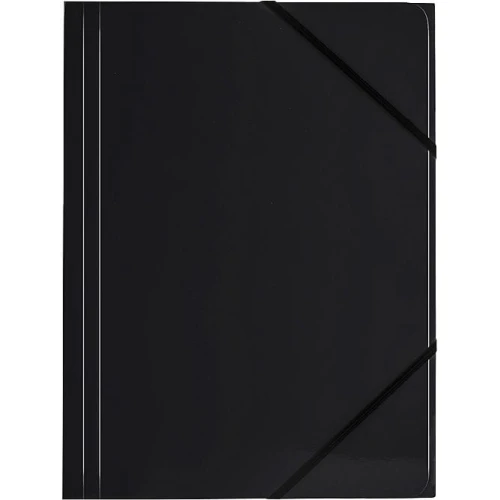 Teczka kartonowa na gumkę Tetis A4 kolor: czarny 350g [mm:] 320x240 (BT600-V)