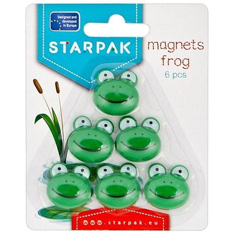 Magnes Starpak żabki - zielone śr. 25mm (438889) 6 sztuk