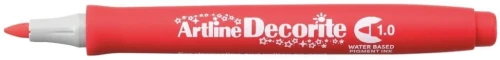 Marker permanentny Artline decorite, czerwony 1,0mm pędzelek końcówka (AR-033 2 2)