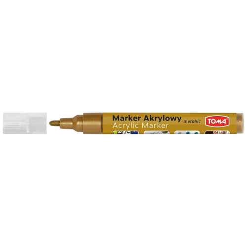 Marker specjalistyczny Toma akrylowy-brązowy metaliczny, brązowy 2,5mm okrągła końcówka (TO-402)