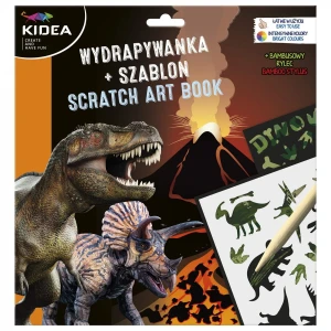 Wydrapywanka + szablony Kidea dinozaury