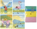 Mozaika Fun&amp;Joy Glitter Animals 4 wzory: papuga, flaming, słoń, hipopotam (FJSR2201)