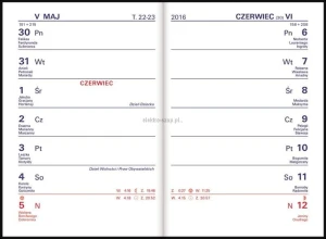 Kalendarz książkowy (terminarz) Wydawnictwo Telegraph TIK kieszonkowy 82mm x 120mm (K1)