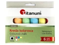 Kreda chodnikowa Titanum kolorowa 6 szt. okrągła śr. 25 mm