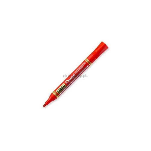 Marker permanentny Pentel, czerwony 1,2-4,5mm ścięta końcówka
