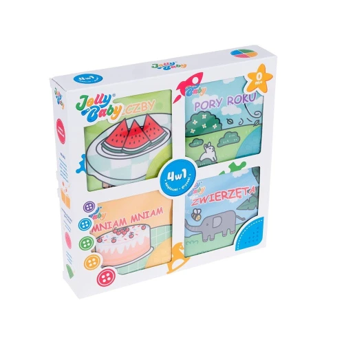 Książeczka edukacyjna Jolly Baby zestaw 4w1 gryzaki (JB80559(1))