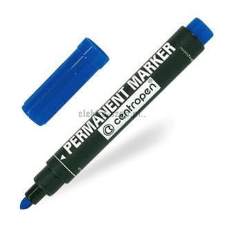 Marker permanentny Centropen, niebieski 2,5mm okrągła końcówka (8566)