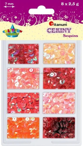 Cekiny Titanum Craft-Fun Series 8 kolorów mix 2,5g (3G8P 160164)