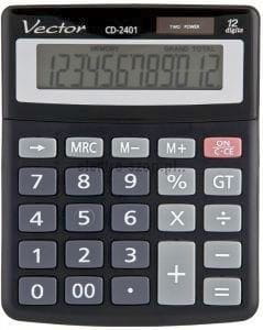 Kalkulator kieszonkowy Vector (KAV CD-2401 BLK)