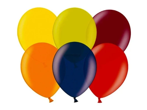 Balon gumowy Partydeco metalizowany 100 szt mix