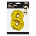 Balon foliowy cyfra 8 złota 85 cm