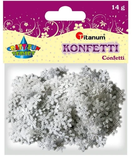 Konfetti Titanum Craft-Fun Series płatki śniegu 10mm (CR028)