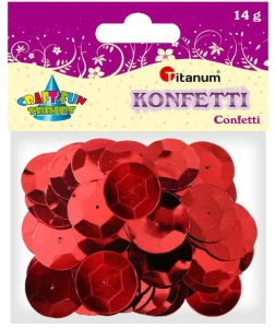 Konfetti Titanum Craft-Fun Series Okrąłe czerwone