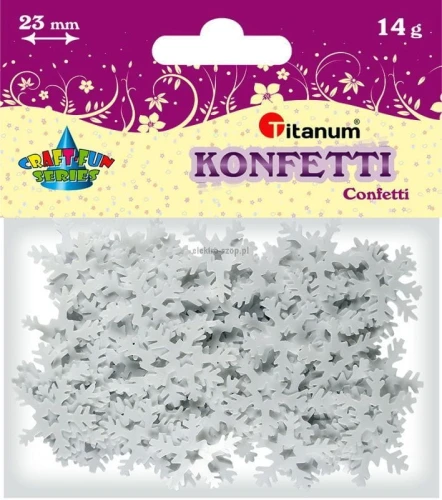 Konfetti Titanum Craft-Fun Series płatki śniegu 23mm (260086)