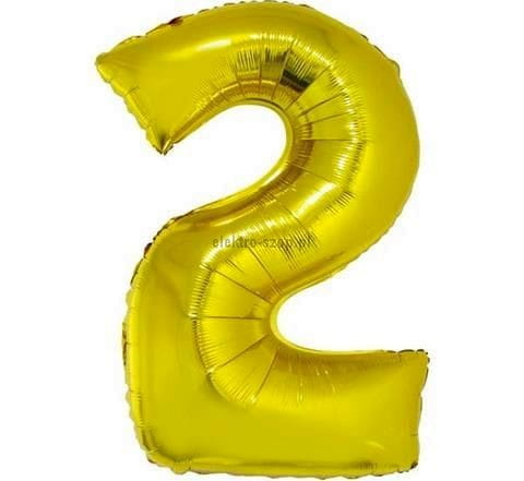 Balon foliowy Godan cyfra 2 złoty 35 cm (FG-C35Z2)