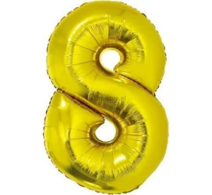 Balon foliowy Godan cyfra 8 złoty 35 cm (FG-C35Z8)