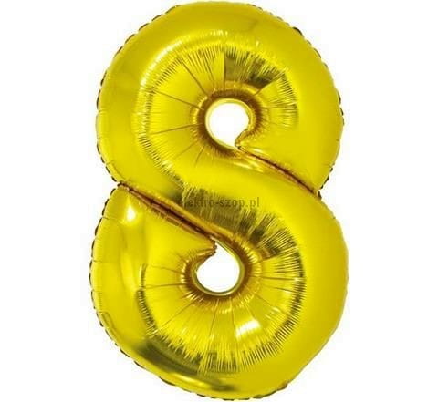 Balon foliowy Godan cyfra 8 złoty 35 cm (FG-C35Z8)