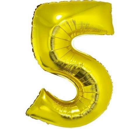 Balon foliowy Godan cyfra 5 złoty 35 cm (FG-C35Z5)