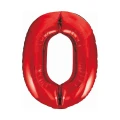 Balon foliowy Godan cyfra 0 czerwona  85cm (BCHCW0)