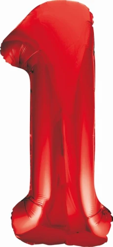 Balon foliowy Godan cyfra 1 czerwona  85cm 40cal (BCHCW1)