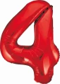 Balon foliowy Godan cyfra 4 czerwona  85cm 40cal (BCHCW4)