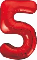 Balon foliowy Godan cyfra 5 czerwona  85cm (BCHCW5)