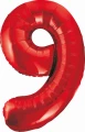 Balon foliowy Godan cyfra 9 czerwona  85cm 40cal (BCHCW9)