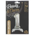 Balon foliowy Godan Beauty&amp;Charm cyfra stojąca srebrna (BC-ASS1)