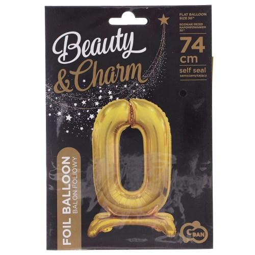 Balon gumowy Godan Beauty&amp;Charm cyfra stojąca złota złota (BC-ASZ0)
