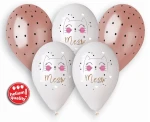 Balon gumowy Godan kotek 13 cal, 5 sztuk pastelowy 5 szt mix 330mm 13cal (GMS120/KOT)