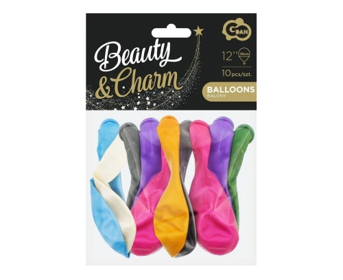 Balon gumowy Godan Beauty&amp;Charm metaliki mix 10szt. mix 12cal (CB-1MMX)