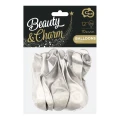 Balon gumowy Godan Beauty&amp;Charm metaliki białe 10szt. biały metalizowany 300mm 12cal (CB-1MBI)