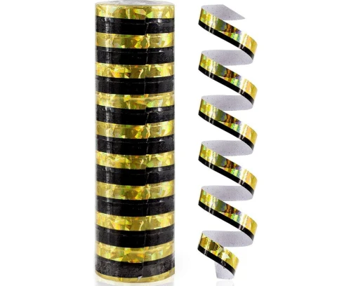 Serpentyna Godan holograficzna czarno-złote czarno-złoty 4m (SH24ZC-VT)