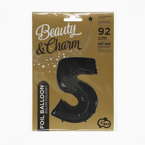 Balon foliowy Godan cyfra 5 CZARNA 45cal (FG-C85CZ0)