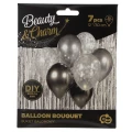 Balon foliowy Godan bukiet balonowy srebrno-grafitowy 12cal (BB-SRG7)