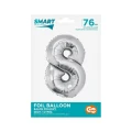 Balon foliowy Godan Smart cyfra 8 srebrna 76cm (CH-SSR8)