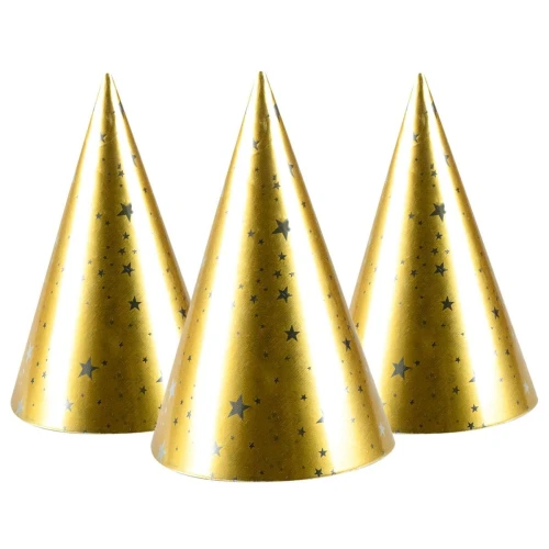 Czapka party Arpex Golden party 4szt. - złota (KP8152)