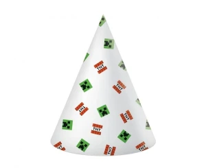 Czapka party Godan Minecraft 6 szt. - mix (95660)