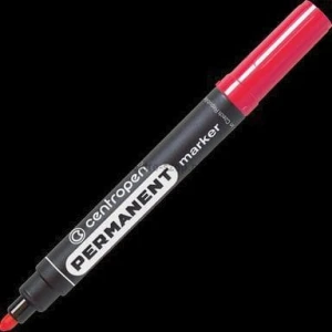 Marker permanentny Centropen, czerwony 2,5mm okrągła końcówka (8566)