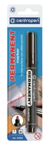 Marker permanentny Centropen, czarny 2,5mm okrągła końcówka (8566)