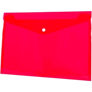 Teczka plastikowa na guzik Tetis koperta pp A4 kolor: czerwony 140 mic. [mm:] 235x330 (BT611-C)