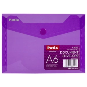 Teczka plastikowa na guzik Patio A6 kolor: fiolet (PAT6133A/N/12)