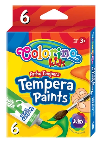 Farba tempera Patio colorino kolor: mix 12ml 6 kolor. (68390)