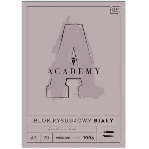 Blok rysunkowy ACADEMY A3 /20 100g A3 biały 100g 20k (5902277331717)