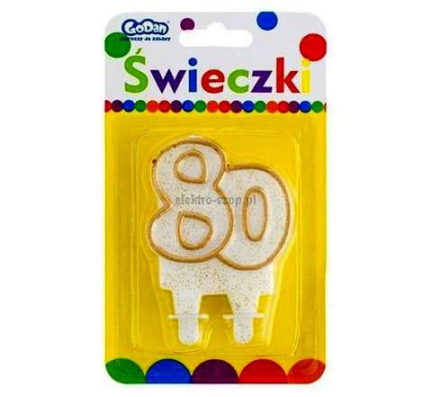 Świeczka urodzinowa Godan ZŁOTA URODZINOWE (PF-SCZK80)